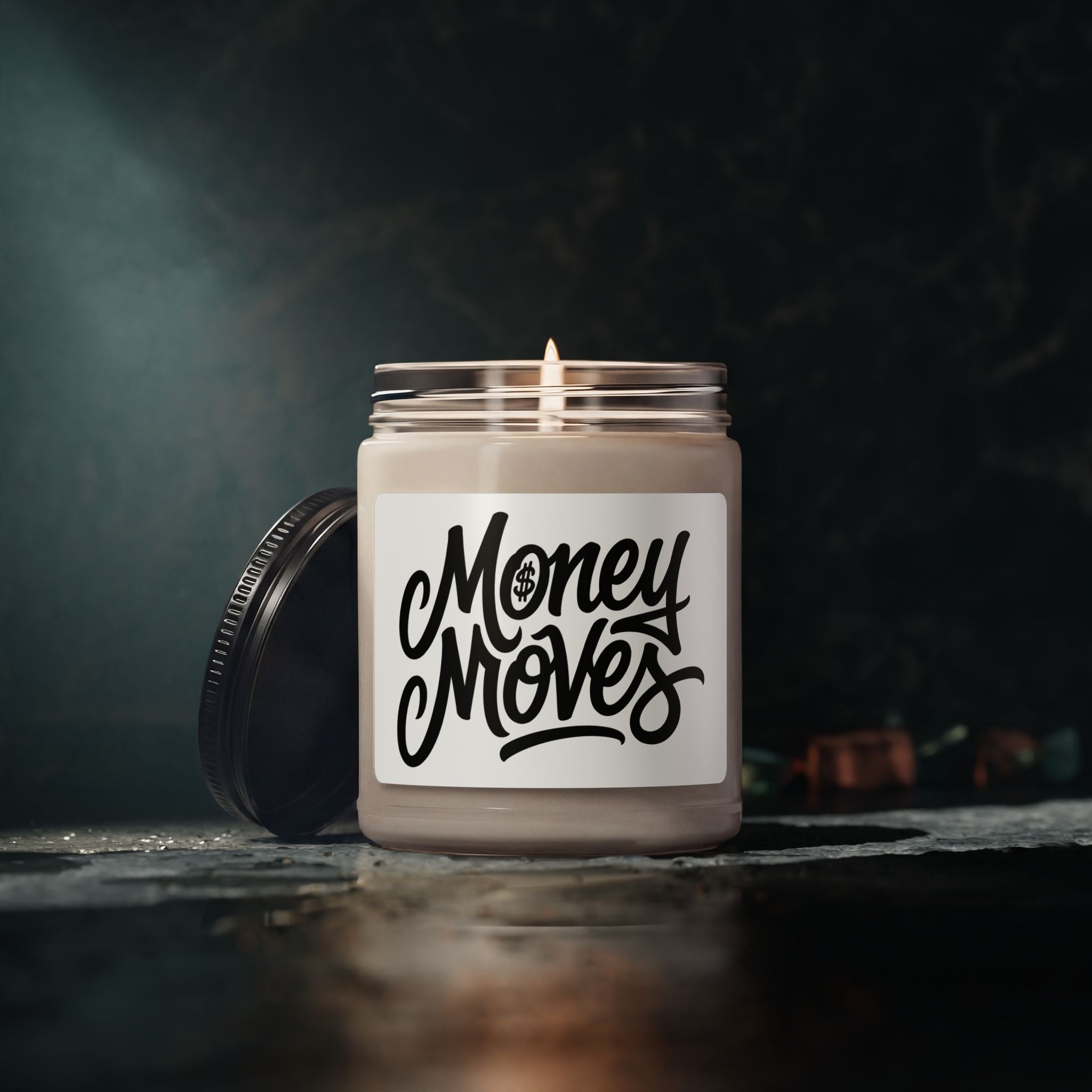 Money Moves Soy Candle — 9oz Scented Motivational Candle