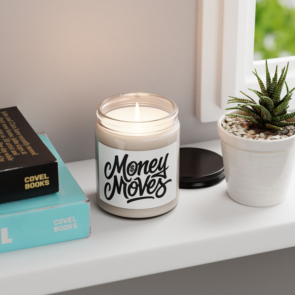 Money Moves Soy Candle — 9oz Scented Motivational Candle