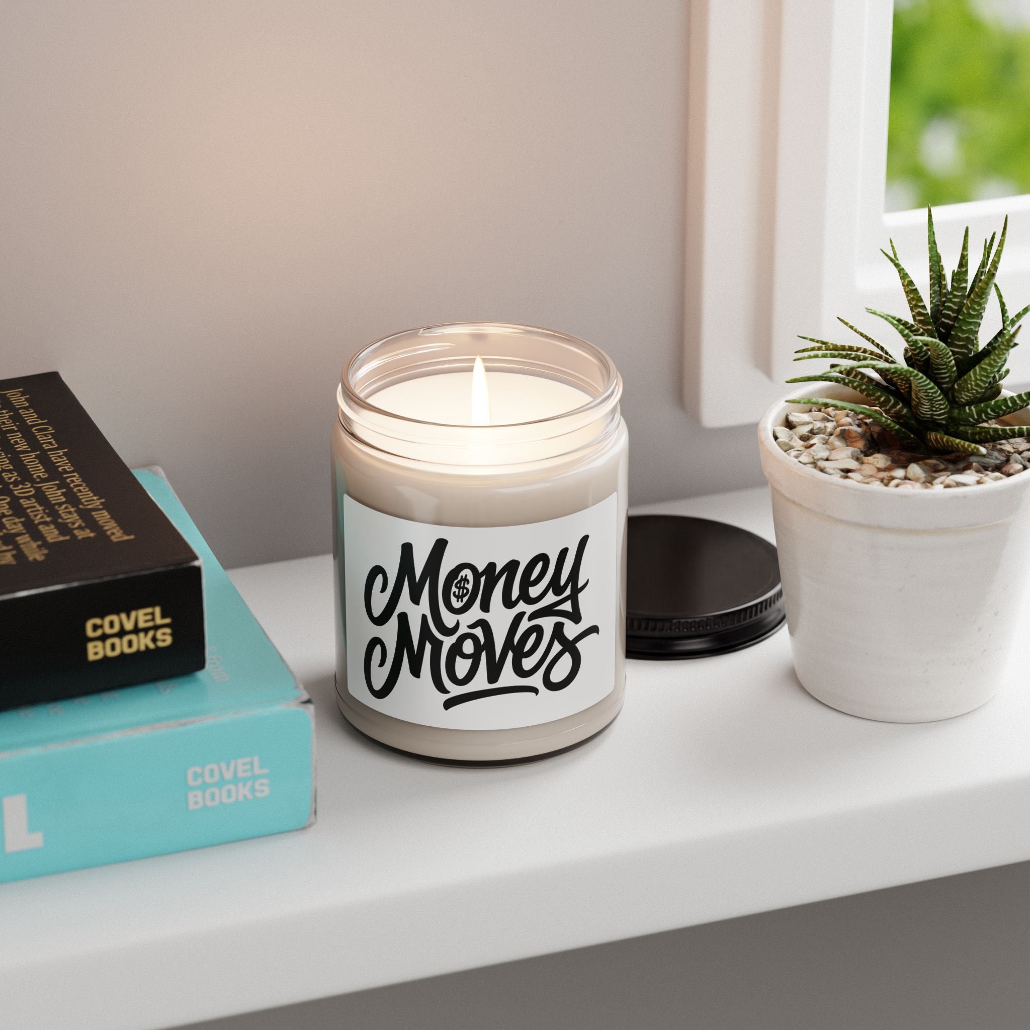 Money Moves Soy Candle — 9oz Scented Motivational Candle